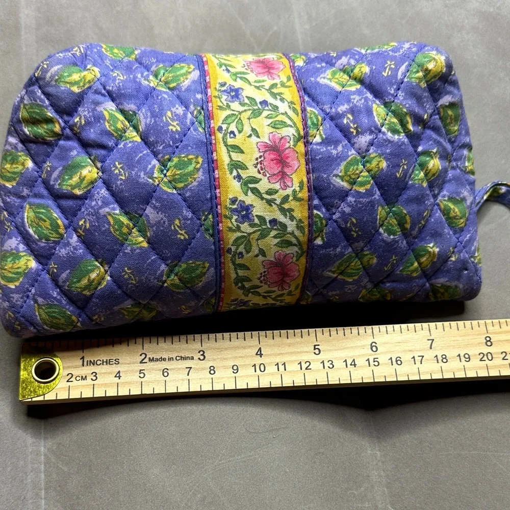 Floral Quilted Women's Cosmetic Travel Bag w/mirror by MAGGIB (ganz)